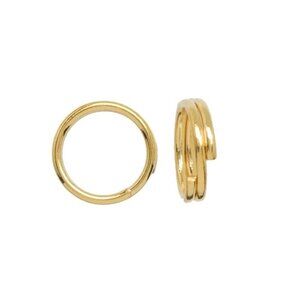 Twelve 14K Gold Plate 6mm Split Rings Cousin Gold Elegance---New in Package